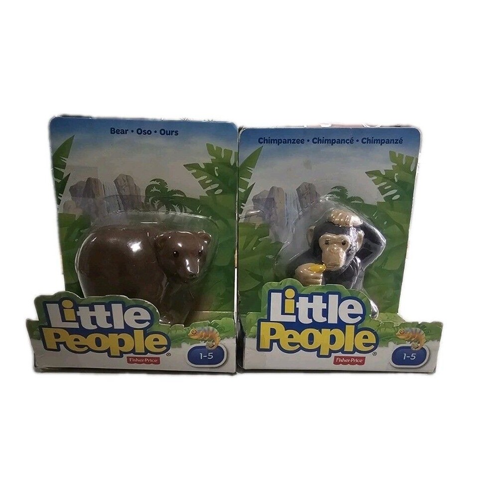 Fisher-Price Little People BEAR CHIMPANZEE New FP FIsher PRICE sealed preschool